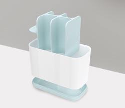 several sections providing organised storage for a range of oral care items including