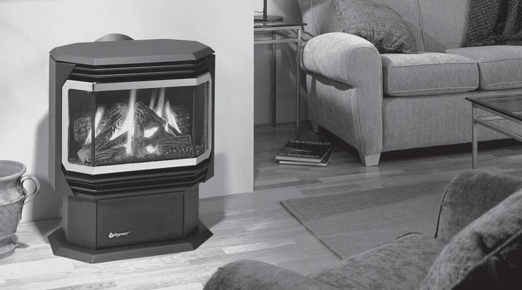 ULTIMATE U37 Rear Vent Direct Vent Freestanding Gas Stove Owners & Installation Manual www.regency-fire.