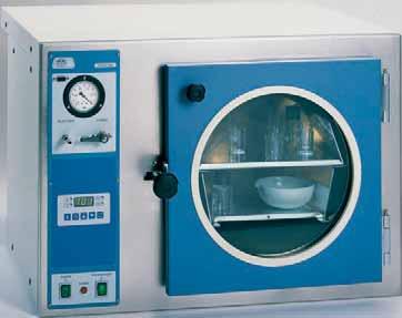 Vacuum oven Vaciotem-T DIGITAL TEMPERATURE AND TIMER CONTROL. CONTROLLABLE TEMPERATURE FROM 35 C TO 200 C. STABILITY ±1 C, UP TO 100 C. HOMOGENEITY ±2 C, UP TO 100 C. SET ERROR ±1 C. RESOLUTION 1 C.