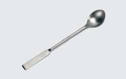 1001581 Length 150 mm. SPATULA FLAT AND GROOVED ENDS Made of Stainless steel AISI 304. Part No.