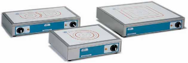 HOTPLATES Ceramic top hotplates Ceramic-plac ADJUSTABLE HOT PLATE TEMPERATURE UP TO 400 C. SAFETY CONFORMS TO THE EN 61010 STANDARD,OVER TEMPERATURE CUT-OUT FITTED. Excellent resistance to chemicals.