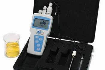 Digital ph-meter ph-2003 PORTABLE METER. Manual temperature compensation from 0 to 60 C with sample temperature key pad entry (does not read temperature).