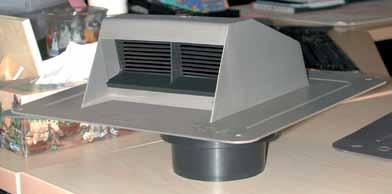 Exhaust Ventilation 16 Roof Exhaust Ventilation Bathroom Exhaust Vent with Flapper & Attached Collar Seamless leakproof body Exhausts