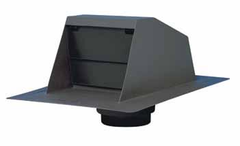Roof Dryer Vent with Flapper & Attached Collar Seamless leakproof body Attaches to 4 or 5