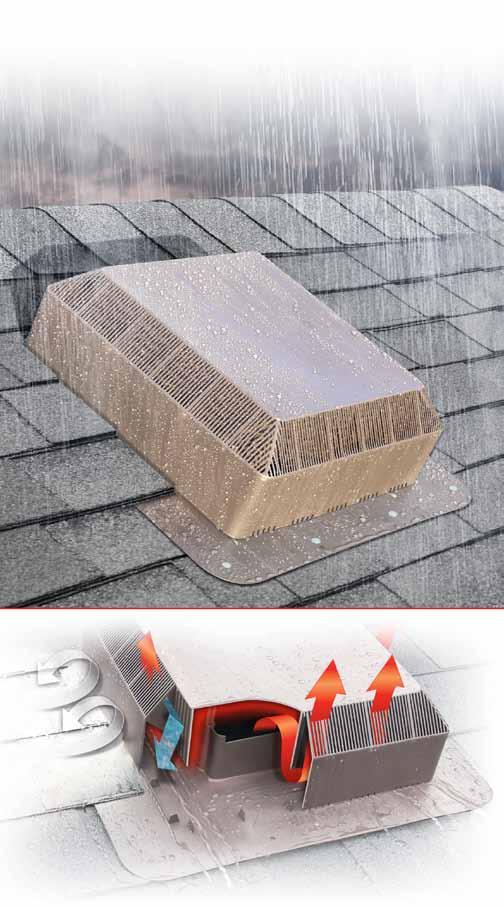 Roof Ventilation 8 Limited WeatherPRO Roof Ventilation PRO 75 Moisture Control System directs and deflects precipitation away from vent openings Warm moist air exits in a chimney like fashion