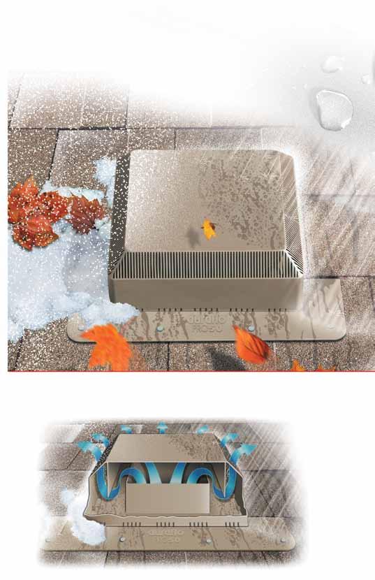 Limited 9 PRO 50 Warm moist air exits in a chimney like fashion eliminating shingle stains Unique baffle system wards off driving snow and blistering rain WARRANT Y year With the WeatherPRO Series