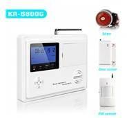 KR- 7016G Dual Network Burglar Alarm System 1. Large LCD English white back-light display 2. Voice prompt, the voice volume is adjustable 3. Support PSTN, GSM and protocol CONTACT ID 4.