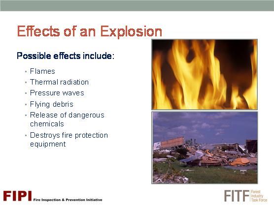 Sometimes, it is work activities around the accumulated dust that causes the disturbance. fireball or another ignition source in the area. That newly formed cloud is ignited by a primary explosion D.