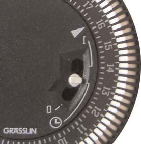 5 INSTALLATION AND OPERATION 5.5 Setting the Heating Times Set all tappets between the on and off times required, to the outer edge of the dial. eg. To set on at 8:00 am Off at 1:00 p.m. push the tappets between dial numbers 8 and 13 to the outer edge of the dial.