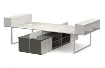 user. Canvas: White Zebrine (WZ) laminate tops and drawer fronts