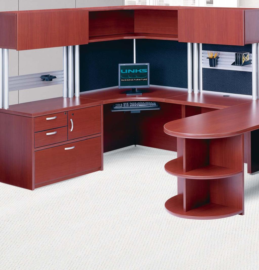 TLC Series Two-Person Workstation Links Furniture Systems offer superior performance and planning flexibility with independent desks, worktables, storage and screens.