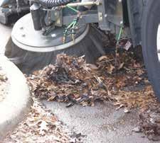 debris such as leaves, sticks and pieces of concrete and asphalt. LEAF PICKUP Every fall, municipalities around the country face the challenge of efficient leaf pickup and disposal.