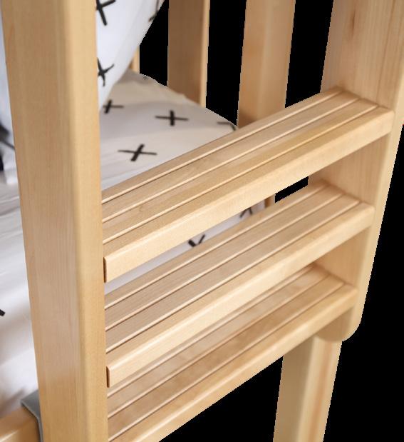 CHILD FRIENDLY DESIGN Rounded Edges Anti-entrapment ladders Grooved,