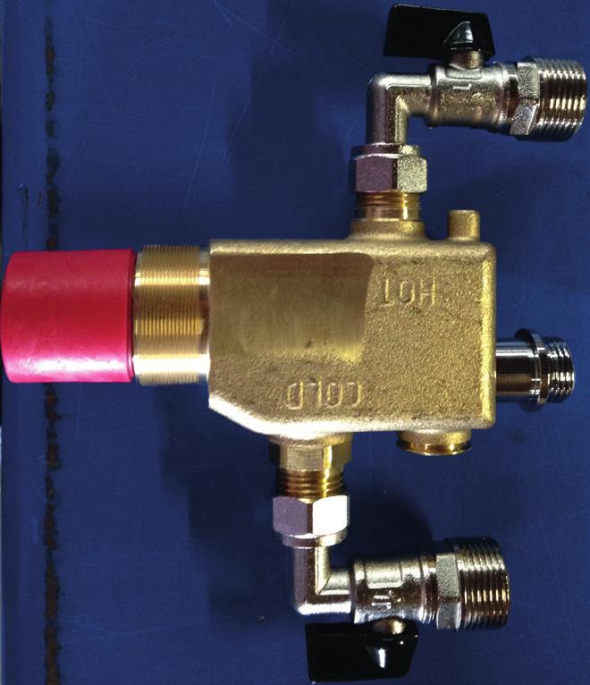 Pressure Balancing Thermostatic Mixing Valves Thermal Flush for legionella control simply remove the Red Lockshield cap, wind out the valve completely to flush through the