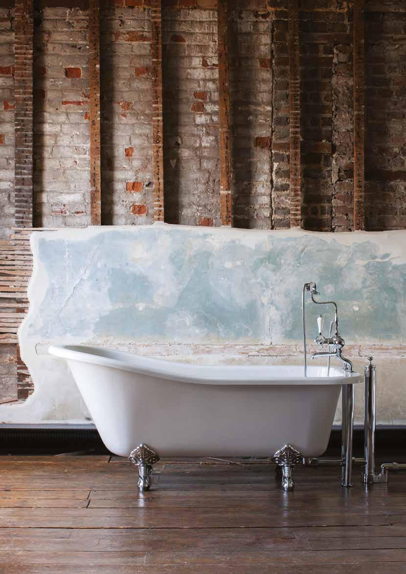 SINGLE ENDED BATHS - HAREWOOD HAREWOOD The raised end of this stunning slipper bath is angled perfectly to support you and provide a luxurious bathe.