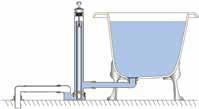 Waste & P-trap Extension * * Allows the waste pipe to be situated up to 50cm aw