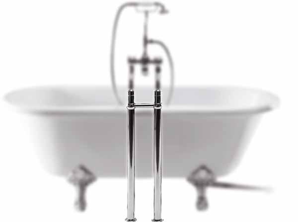 BURLINGTON STANDPIPES & SHROUDS Stand Pipes TAPS & BRASSWARE Stand pipes including horizontal support bar These are for use with baths where