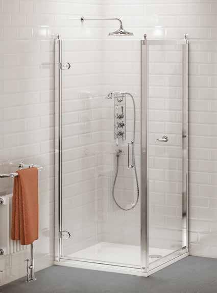 SHOWERING Hinged Doors & Side Panels 10 On all showers See website for details A: Hinged Door C: Side panel C A Size* Adjustment min-max Enclosure Code Tray Code *All enclosures are 1950 high and