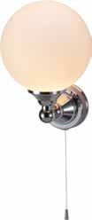 LIGHTING Lights Burlington round light with chrome base and cup frosted glass shade D: 19, W: 17, H: 22 BL11 Burlington round light
