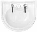 Classic basins with invisible overflows are only available in two tap hole and must use basin waste W9 * Overall heights to the top of the front basin surface: Classic Basin with