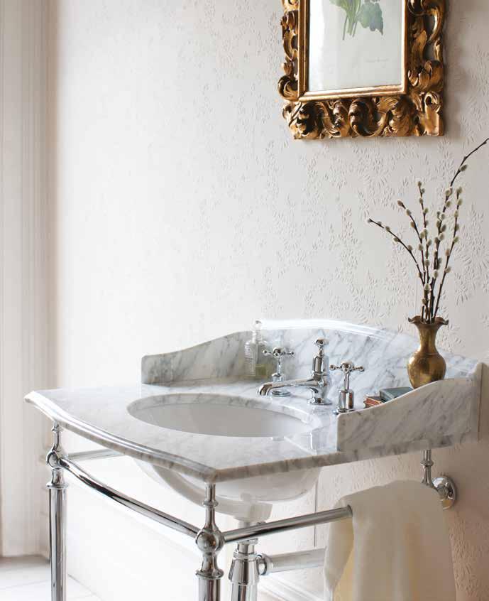 MARBLE Provides an eye-catching and gorgeous focal point in your vintage setting. The beautiful pebble grey marble can be added to various washstands or even wooden vanity units.