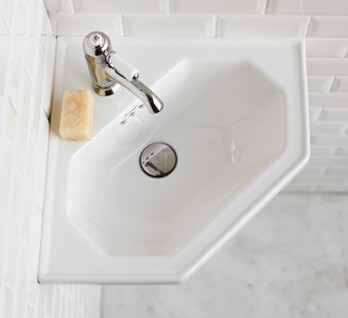 CERAMICS VICTORIAN CLOAKROOM Victorian cloakroom basin with Claremont 3 basin taps basin plug and