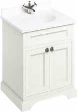 doors & Classic 65 basin for integrated waste & overflow 2 Doors 67 58 93 - FF8W +B14 FF8S +B14 FF8O +B14 (B) Free-standing 65 vanity unit with doors & Minerva Carrara White with vanity bowl 2 Doors