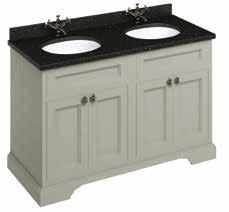 vanity unit with doors & Minerva White with double vanity bowl 4 Door 130 55 85 93 FC9W +BW12 FC9S +BW12 (B) FC9O +BW12 Free-standing 130 vanity unit with doors & Minerva Black Granite with double