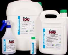 CLEANING AGENTS BIOREM 2000 CALCIUM BUSTER Calcium Buster is a fast-acting all-natural cleaning product which prevents build-up of calcium, lime, uric acid and scale, regular use will also increase
