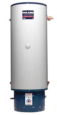HIGH-EFFICIENCY COMMERCIAL GAS WATER HEATER 3-Year Tank Warranty 1-Year Parts Warranty Stainless Steel Tank with Submerged Combustion High grade 444 stainless steel tank with brass connections for