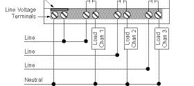 Voltages: 100 277 VAC, 50/60 Hz Secondary power: 1 amp @ 24 VDC 3 normally open relays, 620 Va @ 120 or 277 VAC Dimensions: 2.76 x 3.57 x 2.36 (70.0mm x 90.5mm x 60.