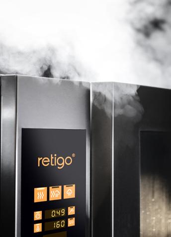 Outstanding steam cooking results The advanced Retigo Vision steam generation system ensures great colour, taste and consistency of prepared meals, while retaining the maximum amount of vitamins and