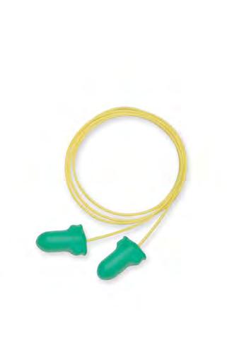 NRR 29dB Foam Ear Plugs H. Polyurethane foam. One size fits all. Cylinder shape.