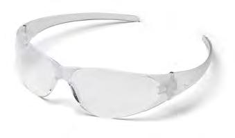 Eye protection Wraparound Safety Glasses M N. Strong, lightweight polycarbonate lens. Filters out 99.9% of UV radiation.