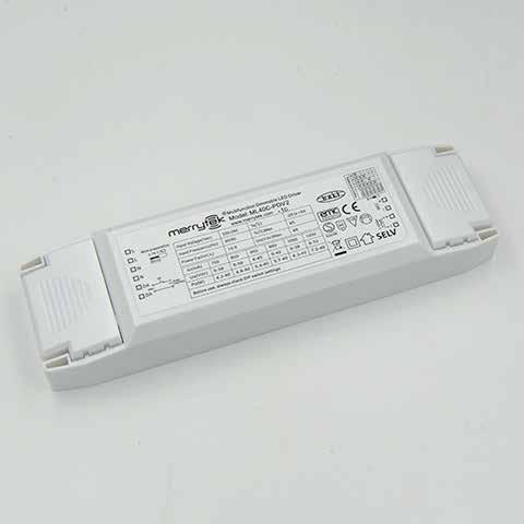 KEY DATA Power 60W Dimming Input Type Push Dimming, DALI, 1-10V Input Voltage AC 220-240V Power Factor AC Current Output Current IP Rating Dimensions Weight Warranty >0.90 @ 230V AC (full load) 0.