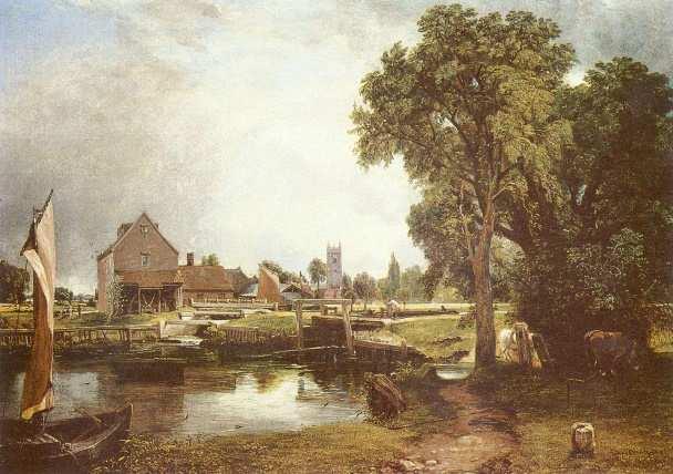 Pict. 5. John Constable. The castle of Dedham Lock and Mill. 1820. Oil on canvas.