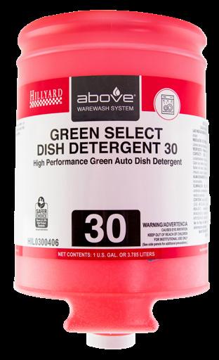 Dish Detergent 4 4 Heavy Duty, Chlorinated For Stain Removal HIL0350006 Pot & Pan Detergent 10 10 Gentle on Skin, Manual Warewashing, Concentrated HIL0356006 Green Select Dish Detergent 30 30 Meets