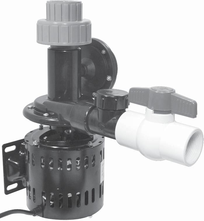 YEAR 2WARRANTY Utility pump 1/3 HP CAPACITY: 1400 US GPH HEAD OF: 10 (3m) LAUNDRY TUB PUMPING SYSTEM Automatic switch starts motor when water enters in the pump body. Pump body made of Noryl.