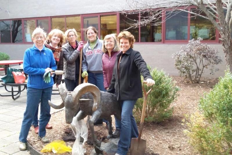 Balmy Bulb Planting On a 58 degree day (in December!) we planted bulbs in the NCHS interior courtyard off the cafeteria.