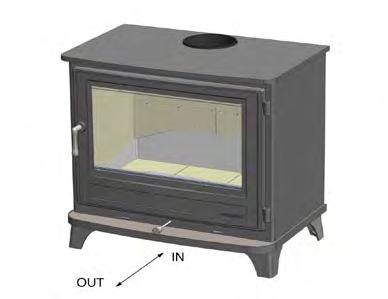 Wood Burning 12 Series Stove The 12 Series has a single air control bar; this controls both primary and secondary air into the stove.