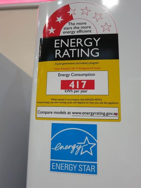 Figure 3.14 Electrical Appliance Shop in Fiji with Aus/NZ and US Energy Star Energy Labels 3.