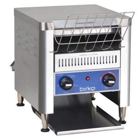 Birko Conveyor Toaster Masses of golden toast for high-volume kitchens. Simply feed in the bread for perfect toast to roll out at up to 600 standard slices per hour.