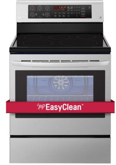 LRE3193ST 860-31934 30 x 36 x 26 EasyClean Function Using lower temperatures, a revolutionary interior, and water, simply wipe away the mess after only 20 mins.