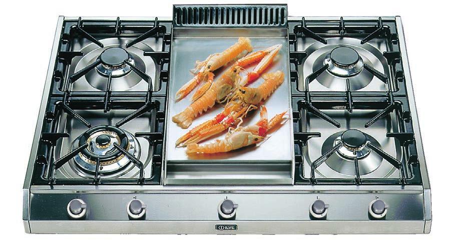 48" Professional Gas Cooktop 36" Professional Gas Cooktop UHP-1265FD UHP-965FD DIMENSIONS all brass burners 47 /8 " w dual triple ring burner 3 3/8 " h flame failure cut-out safety feature DIMENSIONS