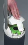 Suitable for any surface The power head has a foot operable switch to turn the brush on and off.