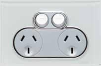 Clipsal Saturn Switched Sockets are 250V power outlets that allow the operation of all 250V