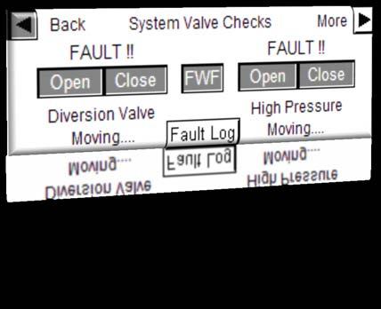 3.3 Valve Operation Checks While viewing the Motor Rotation Checks Screen press on the More button at the top right corner of the screen.
