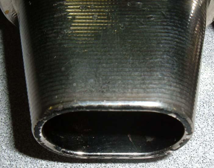 This picture shows the nozzle cleaned with the Intertech torch reamer.