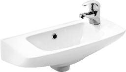 Fresssh Bathrooms Sanitaryware BASINS 510mm WALL HUNG BASIN 450mm WALL HUNG BASIN 352710WH