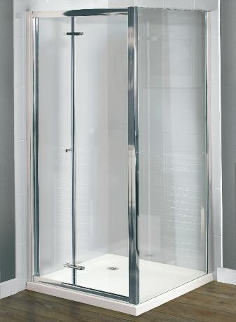 Fresssh Bathrooms Showering DLX BI-FOLD DOOR SHOWER ENCLOSURE Semi-frameless styling Reversible for left or right hand fit Suitable for recess or corner fit Unique hinge folding mechanism Space